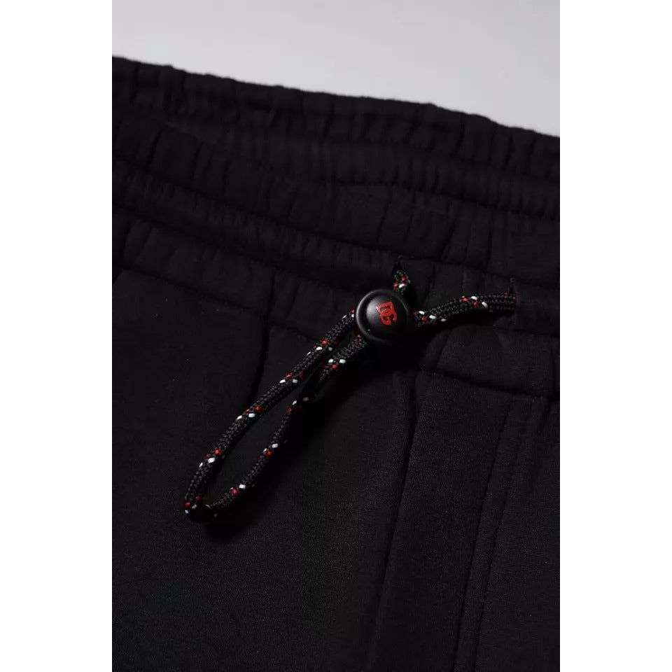Dolce & Gabbana Black Logo Patch CottonJogger Sweatpants Pants PAN76034-48