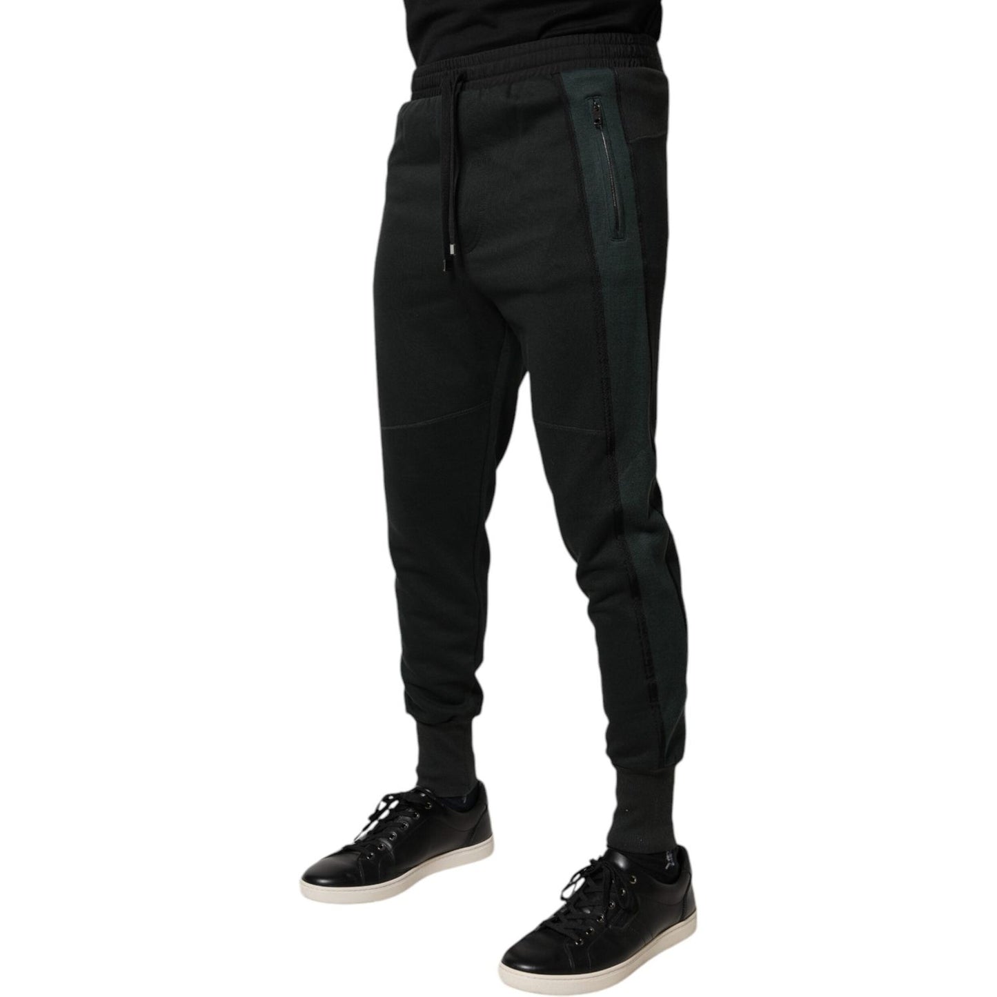 Dolce & Gabbana Black Cotton Blend Jogger Sweatpants Pants PAN76037-44
