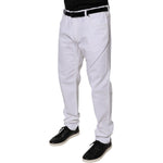 Dolce & Gabbana White Cotton Stretch Skinny Men Denim Jeans PAN76072-44