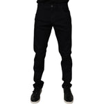 Dolce & Gabbana Black Cotton Stretch Slim Fit Men Denim Jeans PAN76077-50