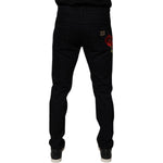 Dolce & Gabbana Black Cotton Stretch Slim Fit Men Denim Jeans PAN76077-50