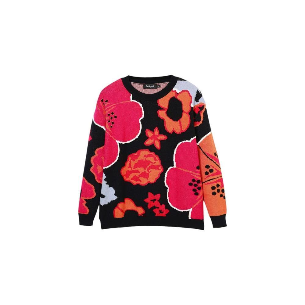 Desigual Black Polyamide Sweater DE-1116-XL