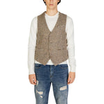 Gianni Lupo Beige Wool Waistcoat GI-14789300309-IT52 | XL