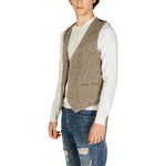 Gianni Lupo Beige Wool Waistcoat GI-14789300309-IT52 | XL