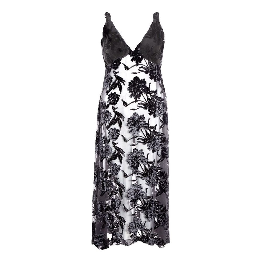 Lardini Elegant Black Viscose Dress LA-1157676-IT40|S