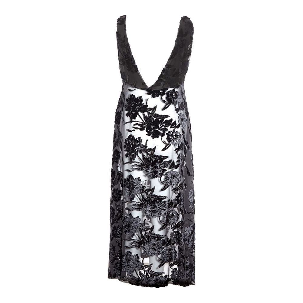 Lardini Elegant Black Viscose Dress LA-1157676-IT40|S