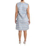 Dolce & Gabbana Light Blue Silver Shift Gown Dress DR1604-38