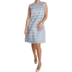 Dolce & Gabbana Light Blue Silver Shift Gown Dress DR1604-38