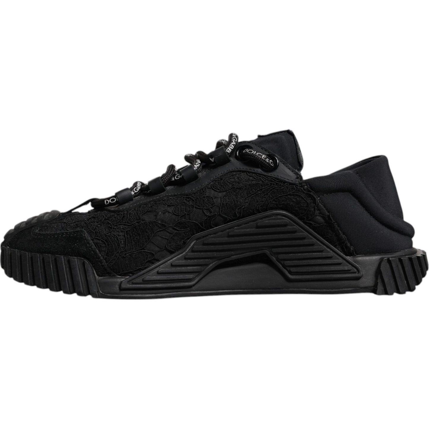 Dolce & Gabbana Black Nylon Low Top NS1 Sneakers Shoes