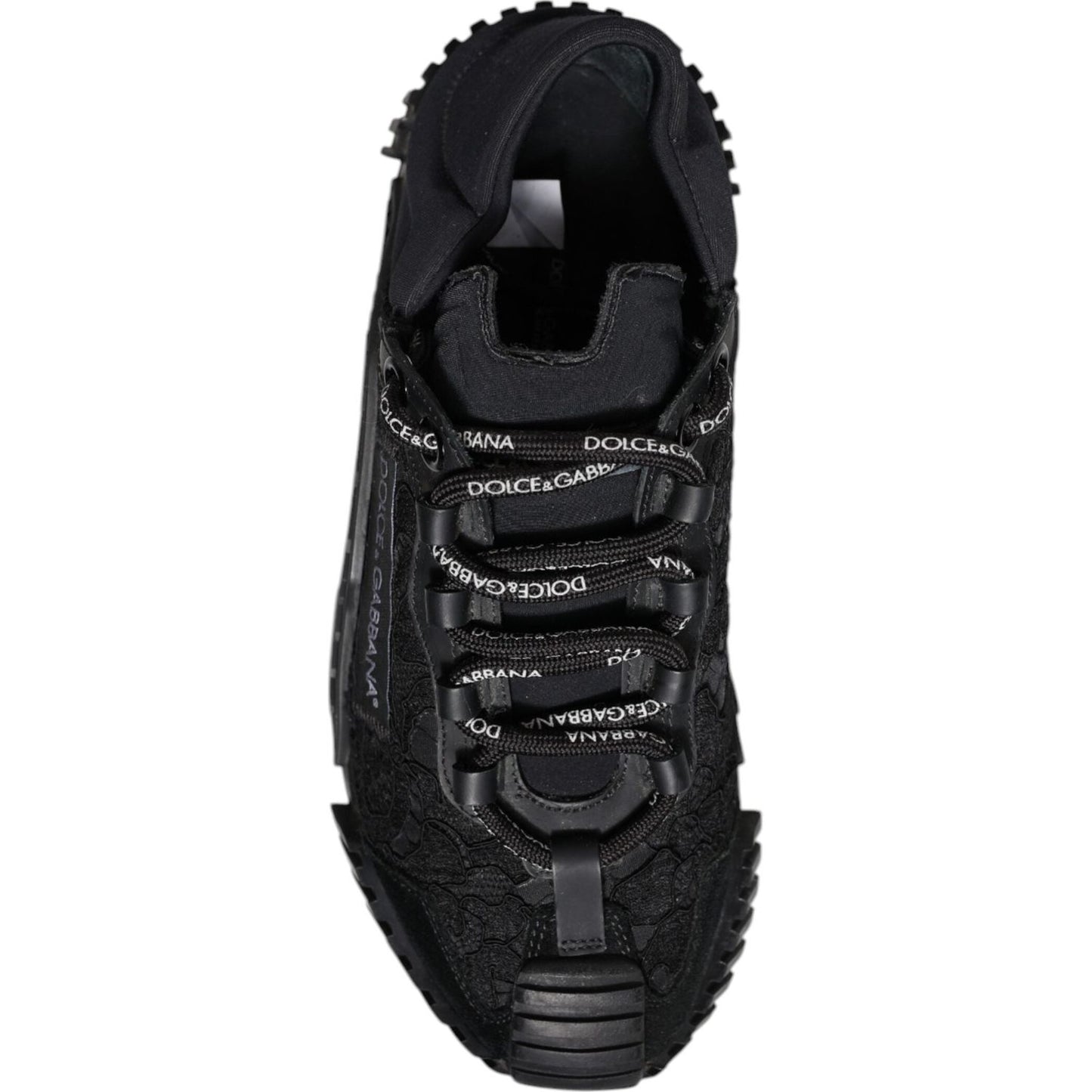 Dolce & Gabbana Black Nylon Low Top NS1 Sneakers Shoes