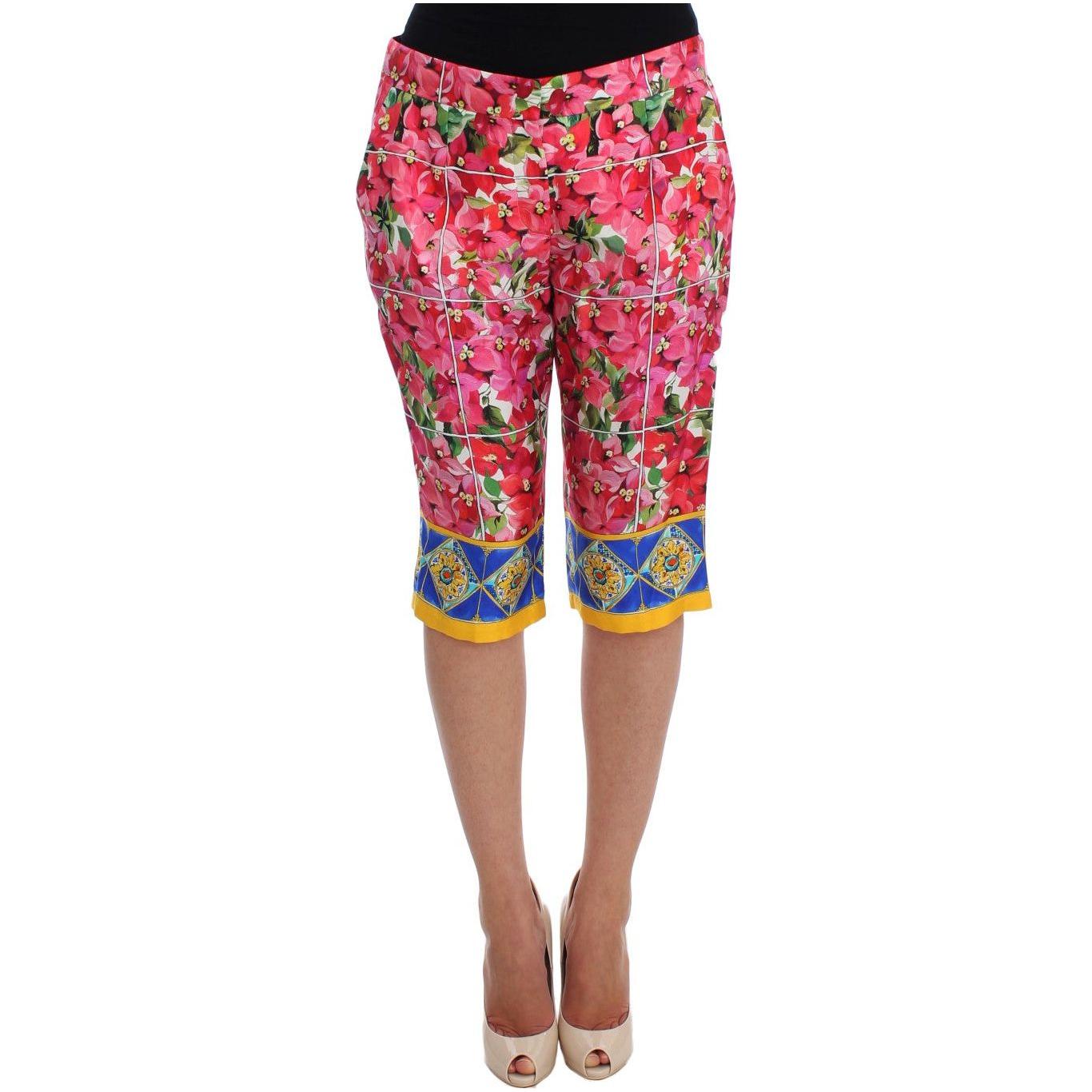 Dolce & Gabbana Multicolor Floral Knee Capris Shorts Pants SIG20001-1