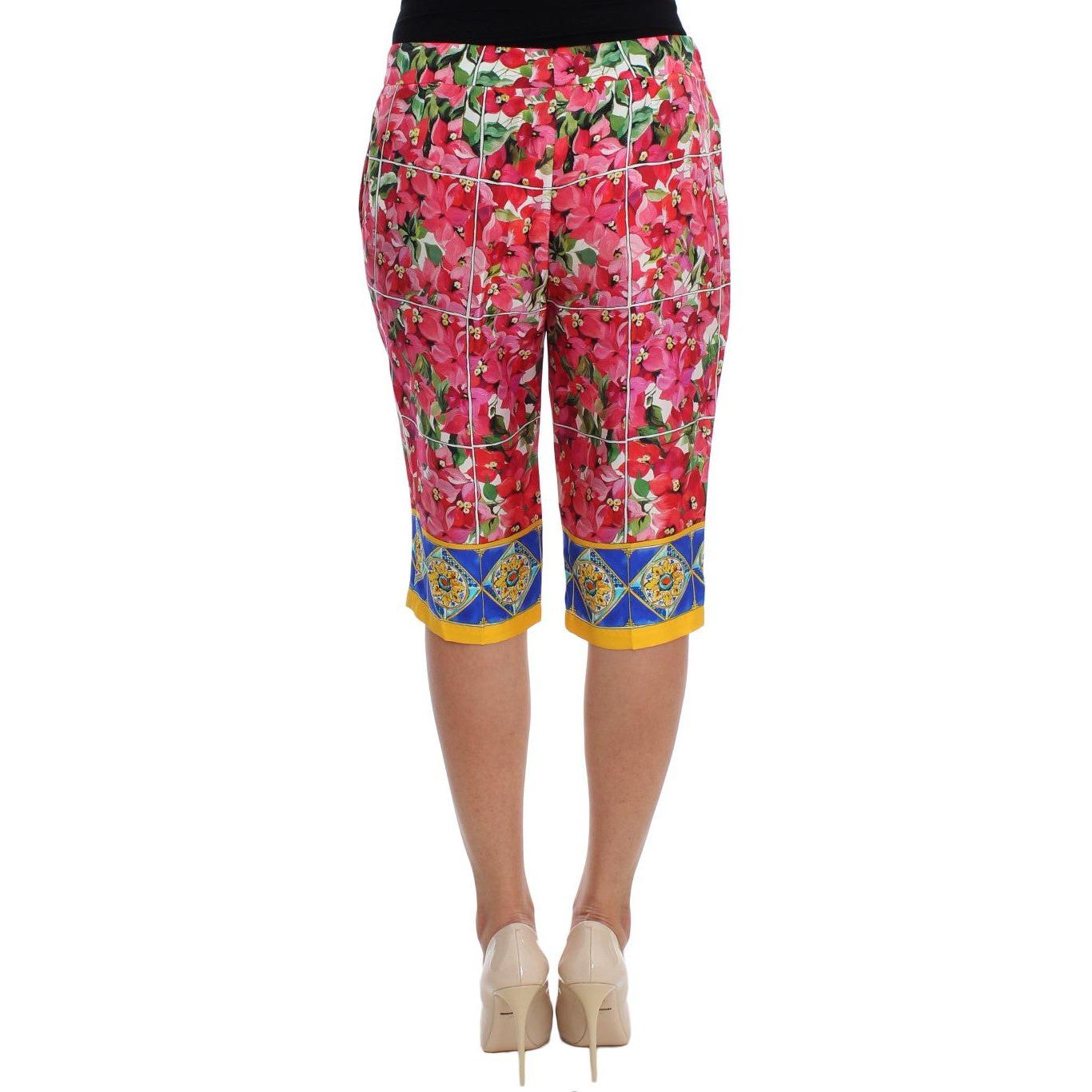 Dolce & Gabbana Multicolor Floral Knee Capris Shorts Pants SIG20001-1
