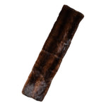 Dolce & Gabbana Black Brown Stripe Fur Shawl Wrap Scarf