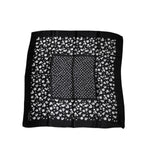 Dolce & Gabbana Black Floral Silk Square Wrap Shawl Scarf