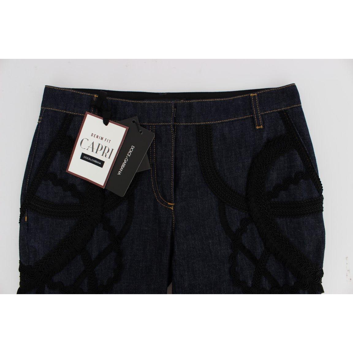 Dolce & Gabbana Blue Denim Cotton CAPRI Torero Jeans SIG20020-2