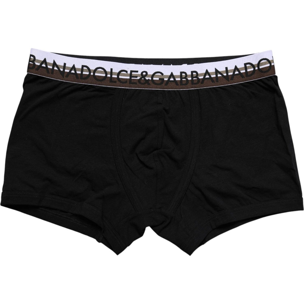 Dolce & Gabbana Black Cotton Stretch Regular Boxer Underwear BIK1203-3