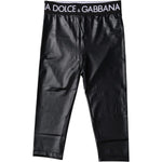 Dolce & Gabbana Black Logo Nylon Cropped Tights Pants Underwear BIK1964-2