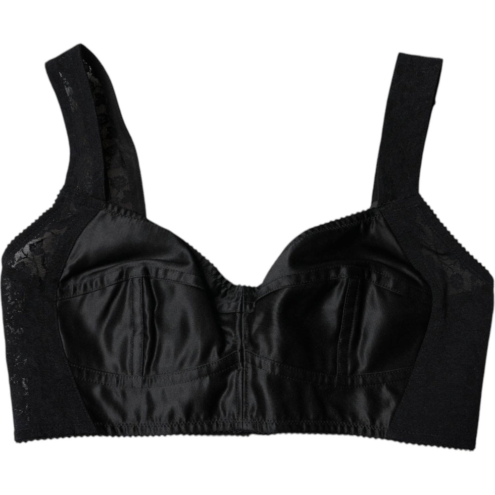 Dolce & Gabbana Black Nylon Balconcino Brassiere Underwear BIK1985-40