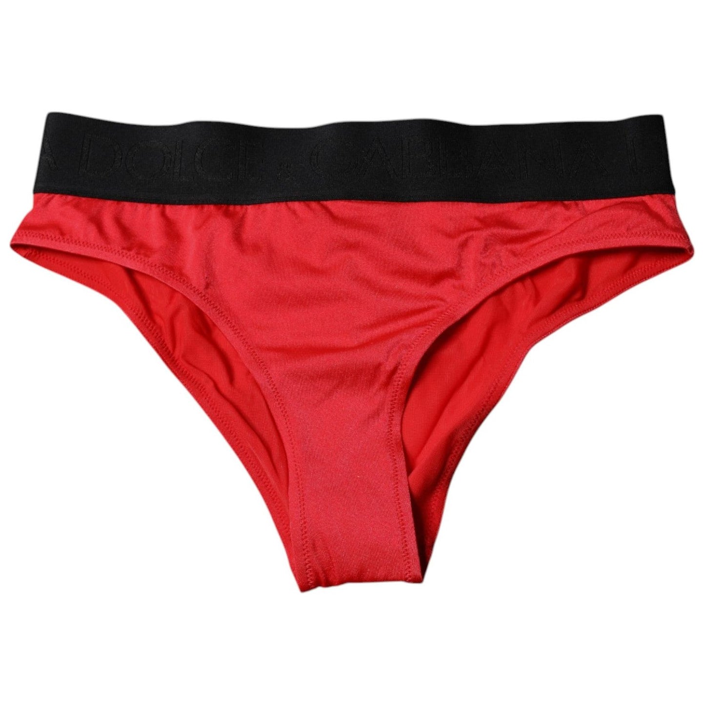 Dolce & Gabbana Red Nylon Stretch Mid Waist Panty Underwear BIK1993-2