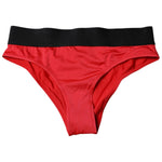 Dolce & Gabbana Red Nylon Stretch Mid Waist Panty Underwear BIK1993-2