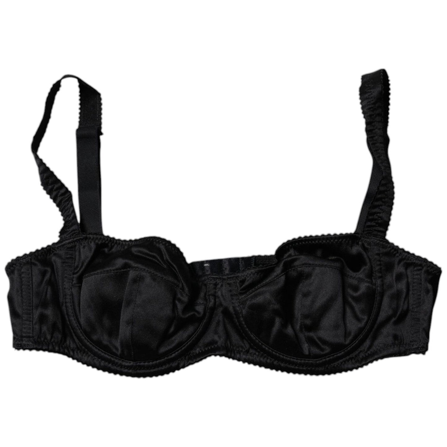 Dolce & Gabbana Black Silk Stretch Balconette Brassiere Underwear BIK1994-2