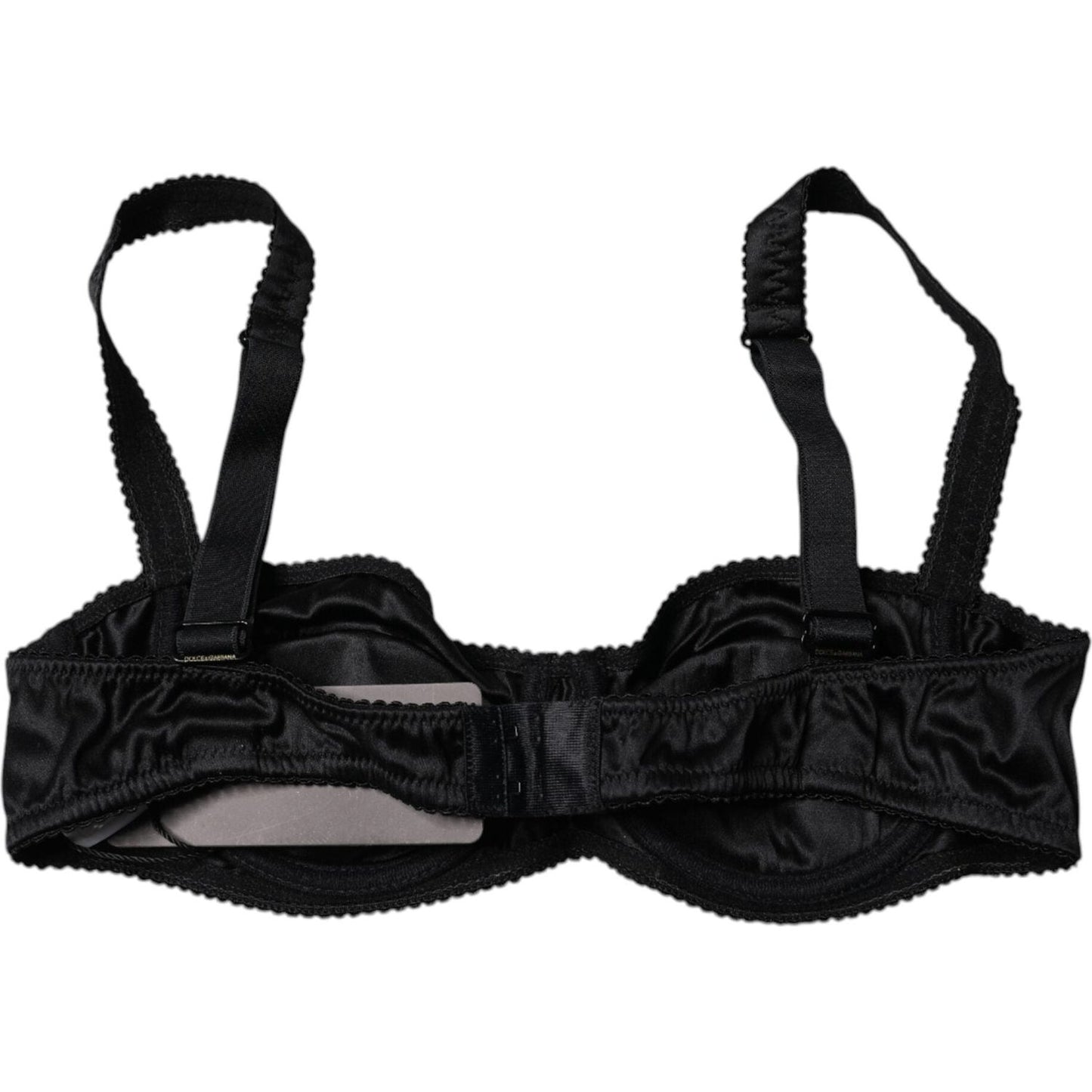Dolce & Gabbana Black Silk Stretch Balconette Brassiere Underwear BIK1994-2