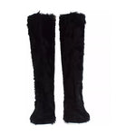 Dolce & Gabbana Black Xiangao Lamb Fur Leather Boots Shoes LA2101-36