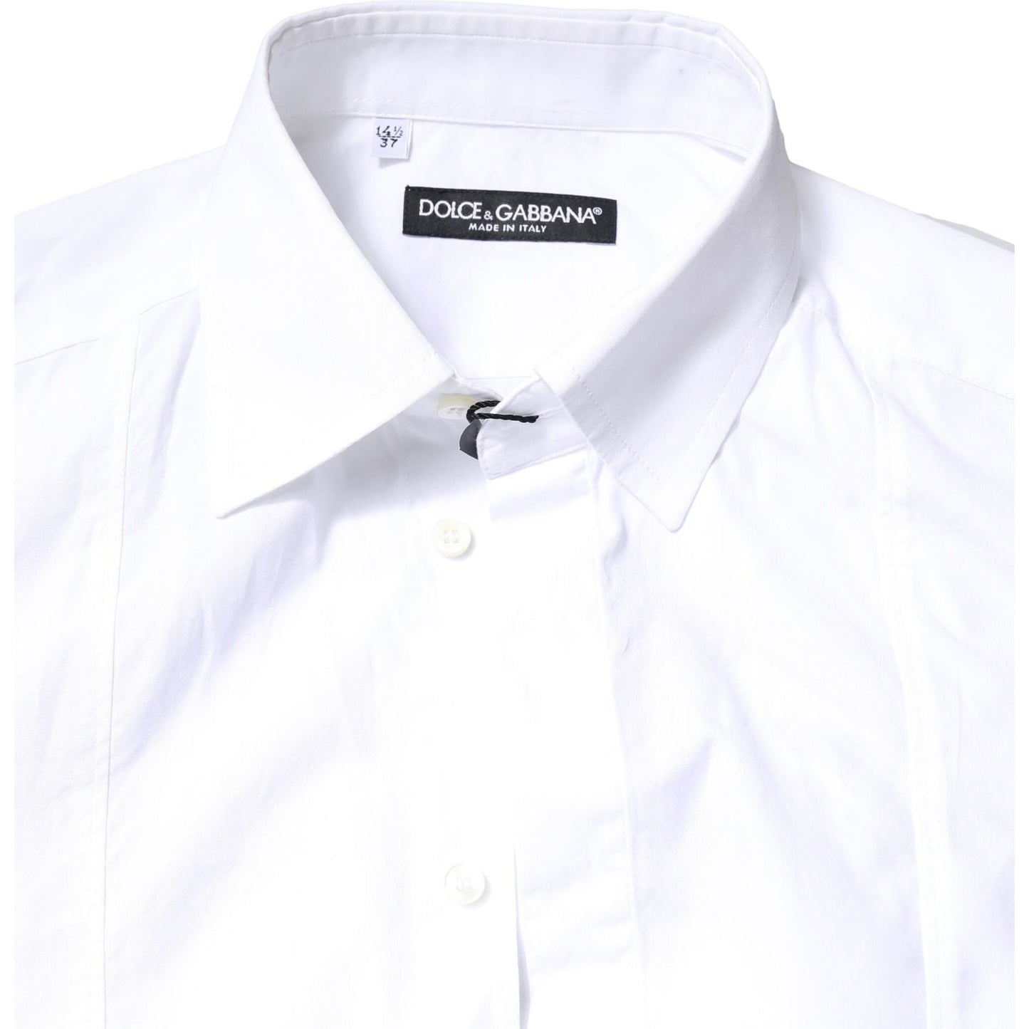 Dolce & Gabbana White Cotton Long Sleeves Formal Dress Shirt TSH86310-37