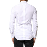 Dolce & Gabbana White GOLD Cotton Long Sleeves Dress Shirt TSH86479-37