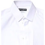 Dolce & Gabbana White GOLD Cotton Long Sleeves Dress Shirt TSH86479-37