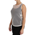 Dolce & Gabbana White Net Transparent Sleeveless Tank Top TSH2963-36