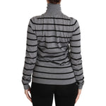 Dolce & Gabbana Gray Cashmere Silk Turtleneck Sweater TSH2985-38