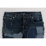 Dolce & Gabbana Stretch Blue Patchwork Jeans Shorts SIG20531-1