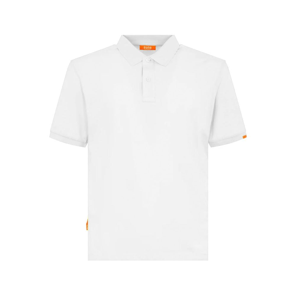 Suns White Cotton Polo Shirt