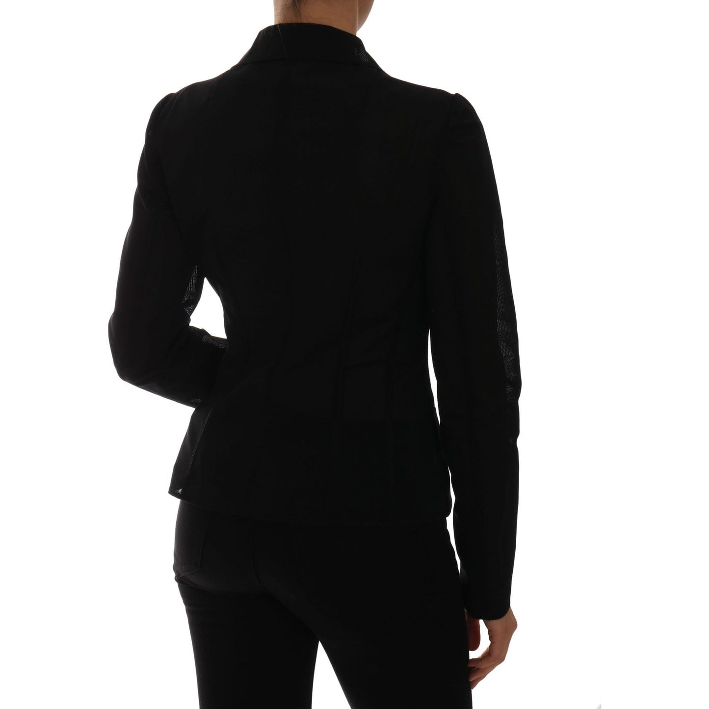 Dolce & Gabbana Black Nylon Net Blazer Jacket JKT2205-44