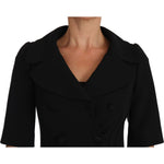 Dolce & Gabbana Black Short Fitted Wool Cropped Jacket Blazer TSH2298-36