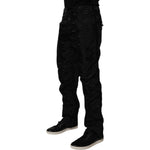 Dolce & Gabbana Black Logo Monogram Straight Pants PAN75213-48