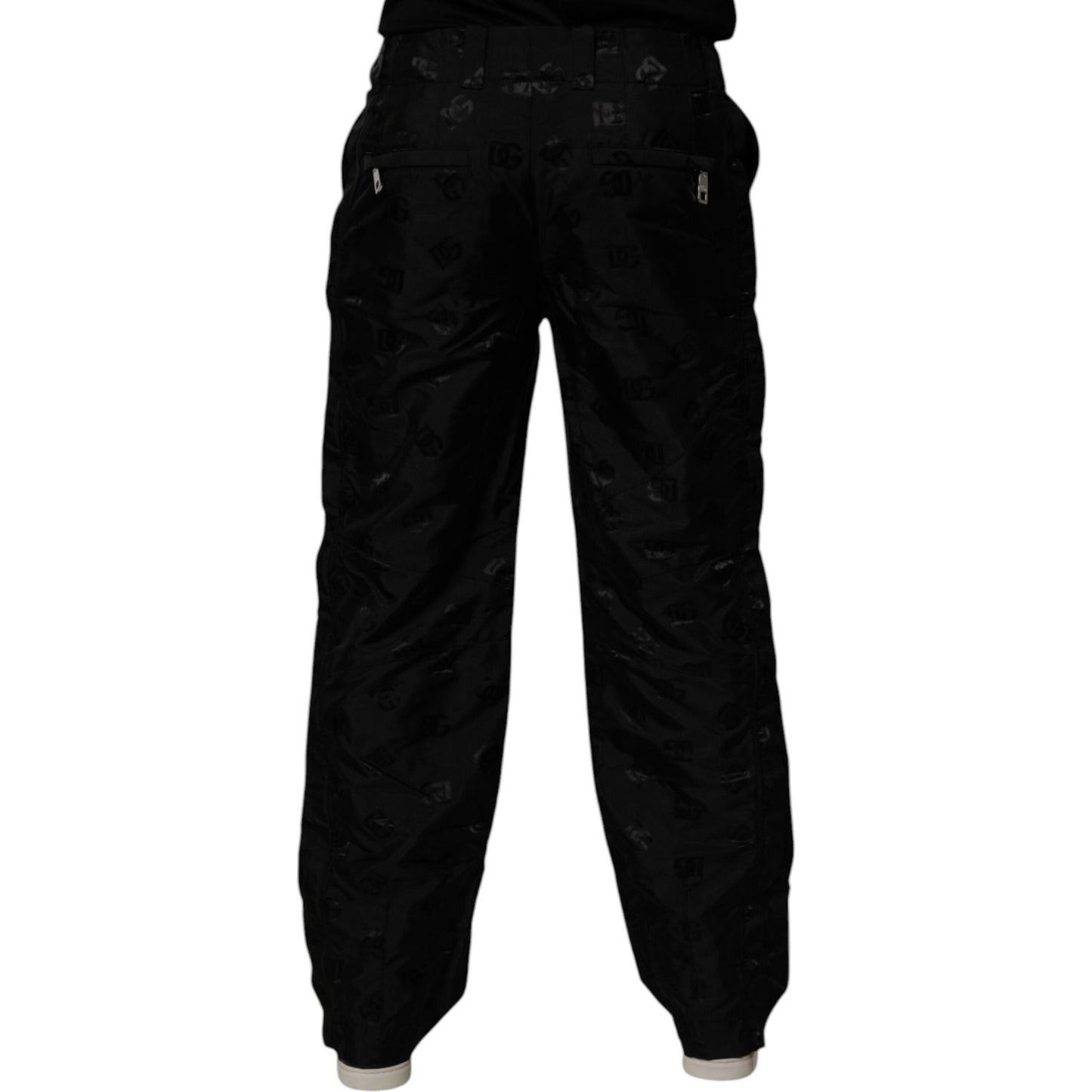 Dolce & Gabbana Black Logo Monogram Straight Pants PAN75213-48