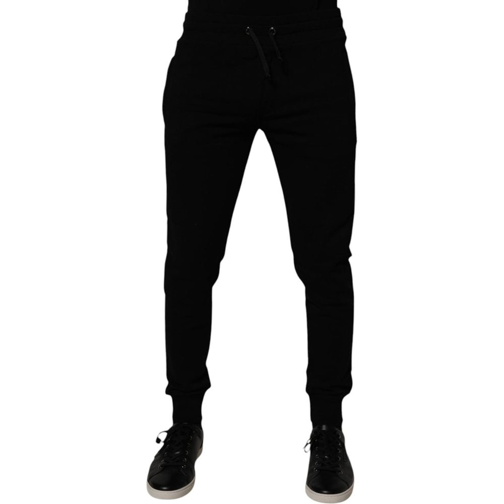 Dolce & Gabbana Black Cotton Jogger Sweatpants Pants PAN75259-44