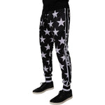 Dolce & Gabbana Black White Stars Jogger Men Sweatpants Pants PAN76010-46