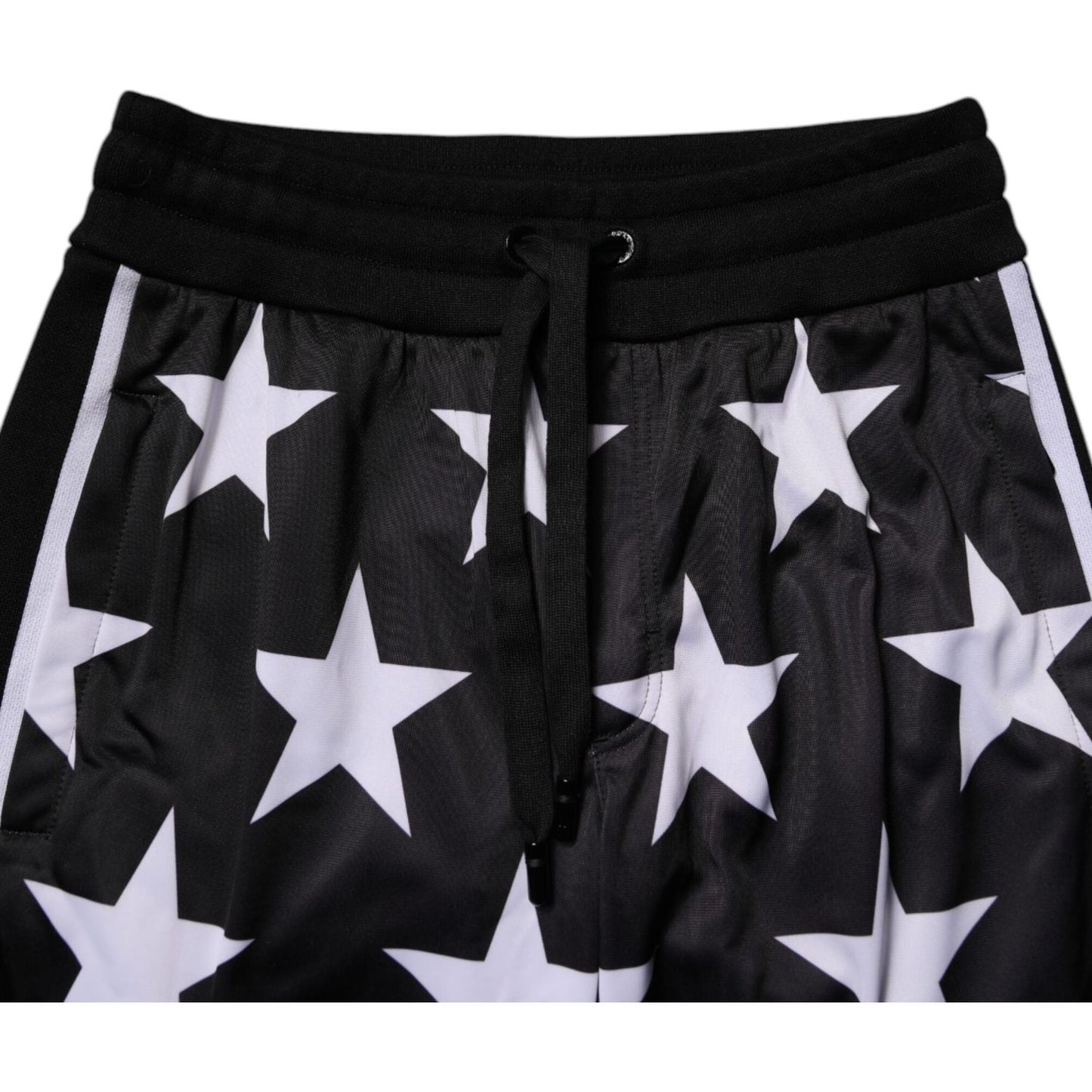 Dolce & Gabbana Black White Stars Jogger Men Sweatpants Pants PAN76010-46