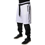 Dolce & Gabbana Black White Cotton Layered Sweatpants Pants PAN76046-50