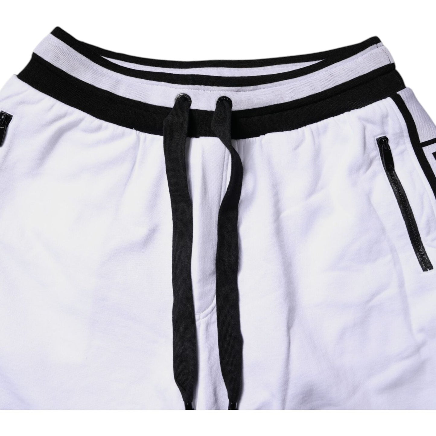 Dolce & Gabbana Black White Cotton Layered Sweatpants Pants PAN76046-50