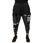 Dolce & Gabbana Black Polka Dot Stripes Cargo Jogger Sweatpants Pants PAN76048-S