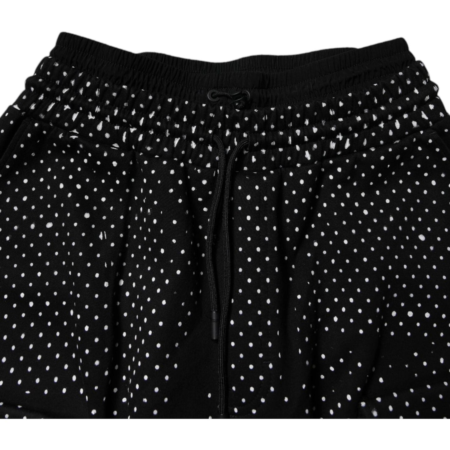 Dolce & Gabbana Black Polka Dot Stripes Cargo Jogger Sweatpants Pants PAN76048-S