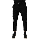 Dolce & Gabbana Black Cotton Stretch Skinny Cargo Denim Jeans PAN76110-46