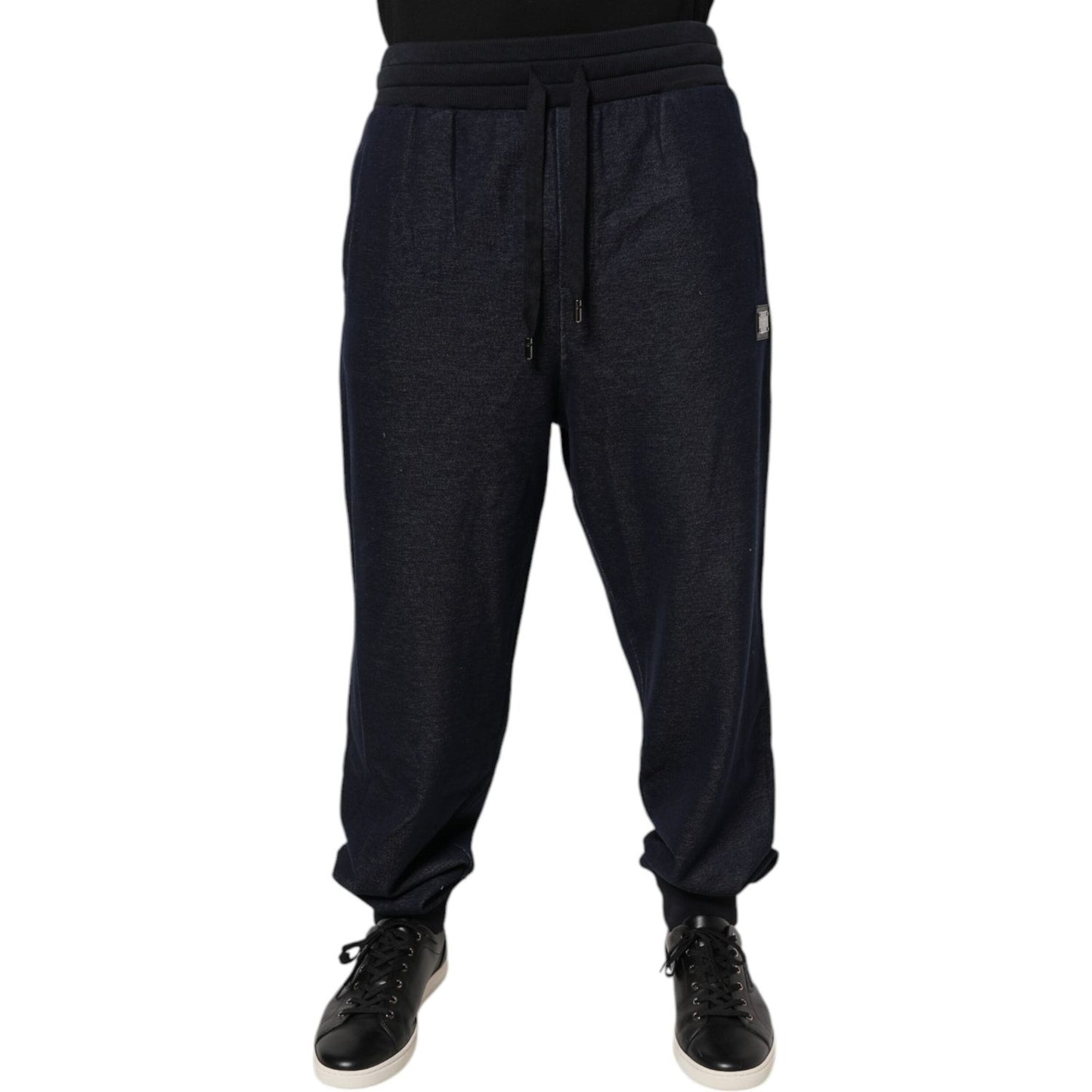 Dolce & Gabbana Black Jacquard Jogger Men Sweatpants Pants PAN76130-50