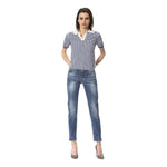 Frankie Morello Blue Other Fibres Women Jeans FR-17267-W27
