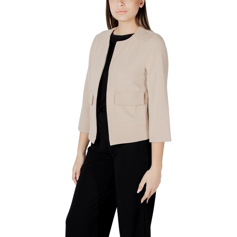 Street One Beige Modal Jackets & Coat