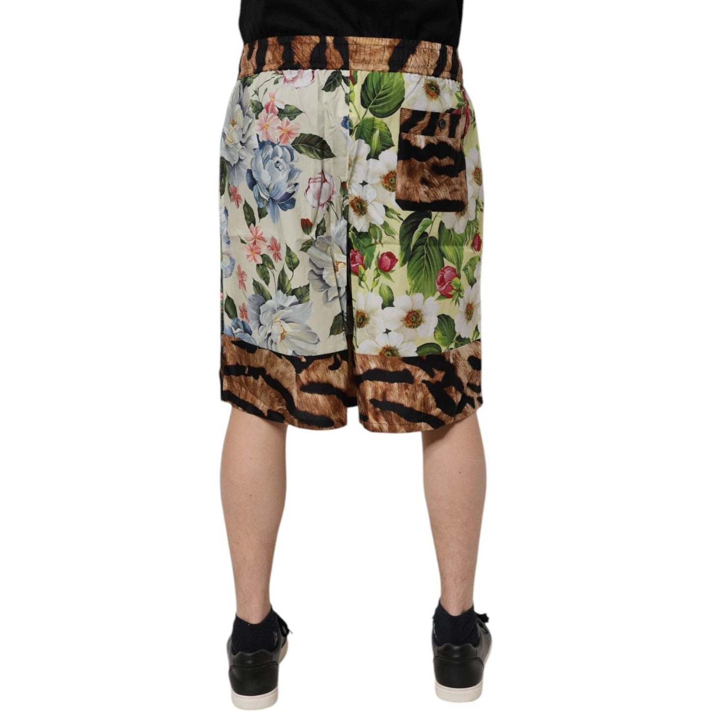Dolce & Gabbana Multicolor Floral Print Men Bermuda Shorts